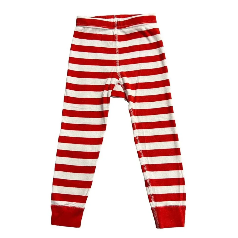 Hanna Andersson Sz 90 (3) Dr. Seuss Cat In The Hat Long John Pajamas